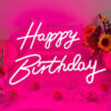Pink Happy Birthday Neon Sign Rental